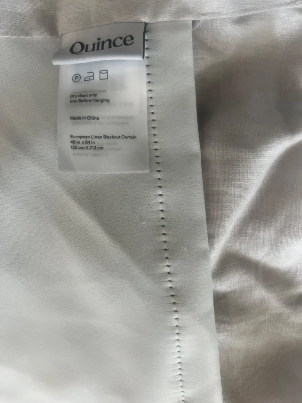 Quince European Linen True Blackout Curtain - Single Panel